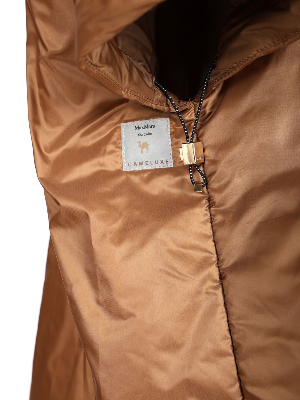 Max Mara The Cube Padded Cape With Hood Coats - Marrone | 5f9e799ef7c530ffe3fac7cfb79748b2718fb596
