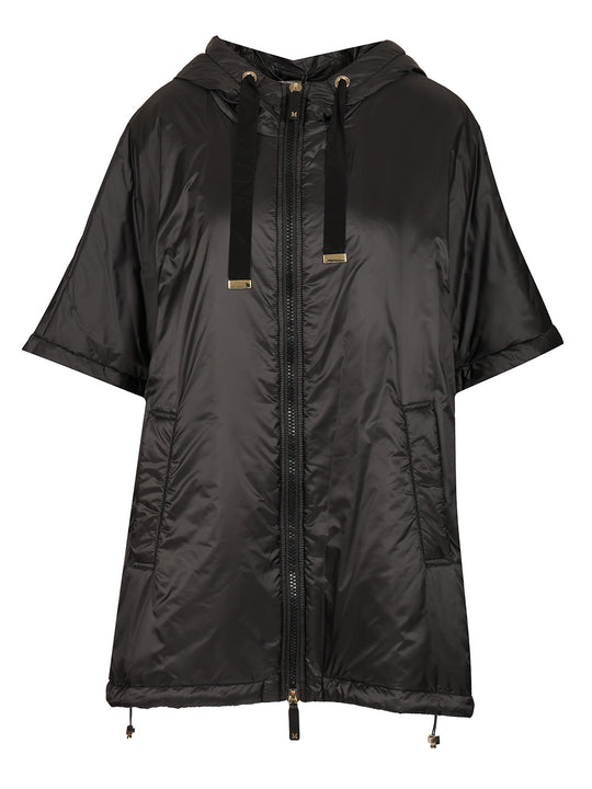 Padded Cape With Hood Coats Nero