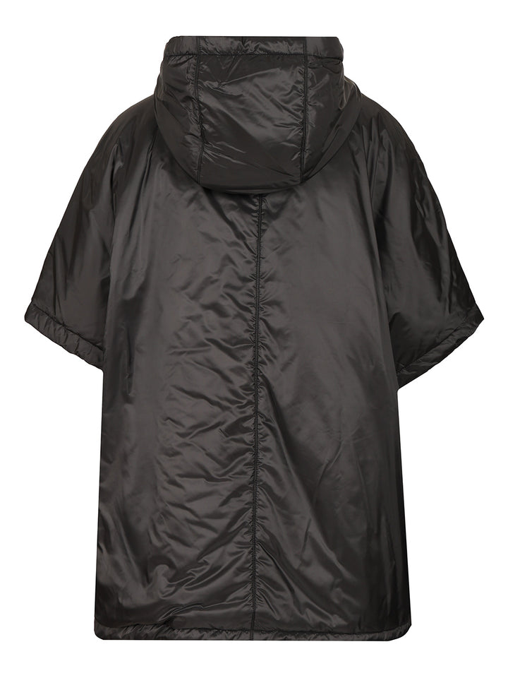 Max Mara The Cube Padded Cape With Hood Coats - Nero | d2dac950d71c99506b15b9a15e939e0471b5ab17