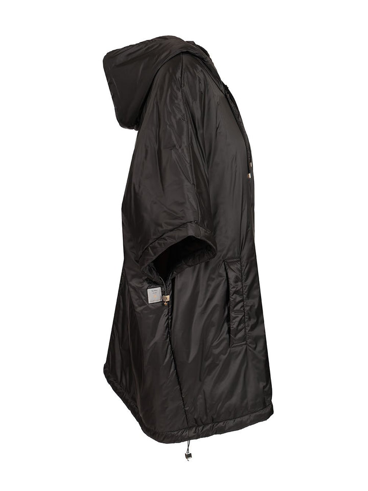 Max Mara The Cube Padded Cape With Hood Coats - Nero | c1e9dc8cd87ea2f287b5fcbedf456777c9182b7d