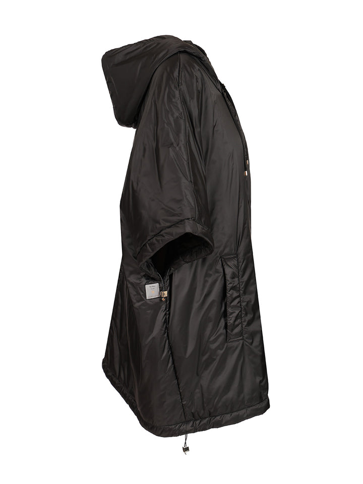 Max Mara The Cube Padded Cape With Hood Coats - Nero | 676f15b640df24fcba3ae9908cf49d7719a5c8d5