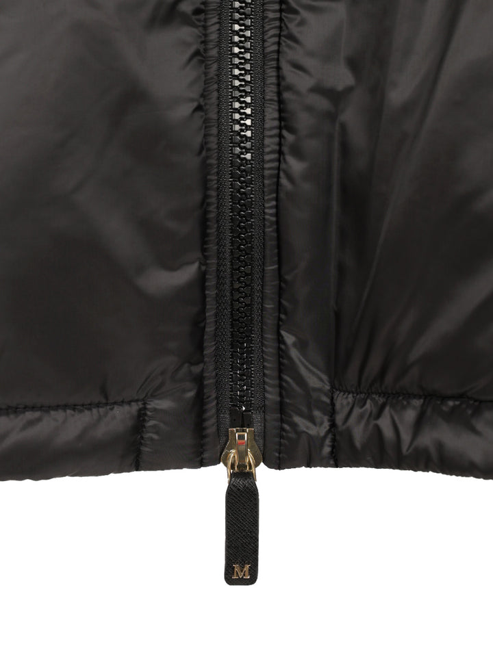 Max Mara The Cube Padded Cape With Hood Coats - Nero | e0e2432e3b1b437c8a3de8c7443356e13a6cf04d