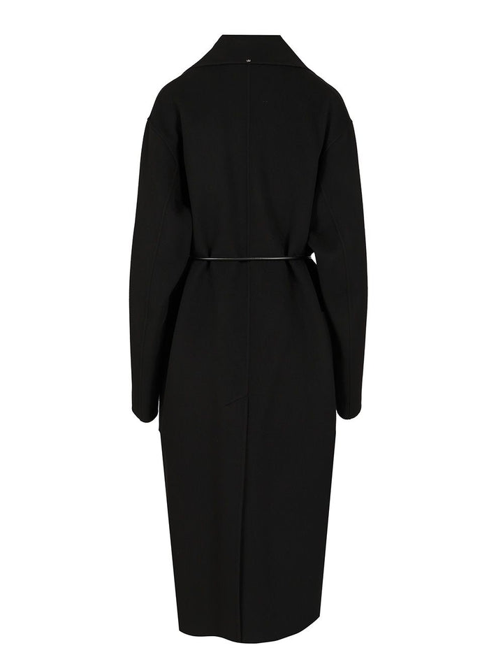 Sportmax Double Wool Dressing Gown Coat Coats - Nero | 025cebe6b2659c75426684864211a0d16aaa910e