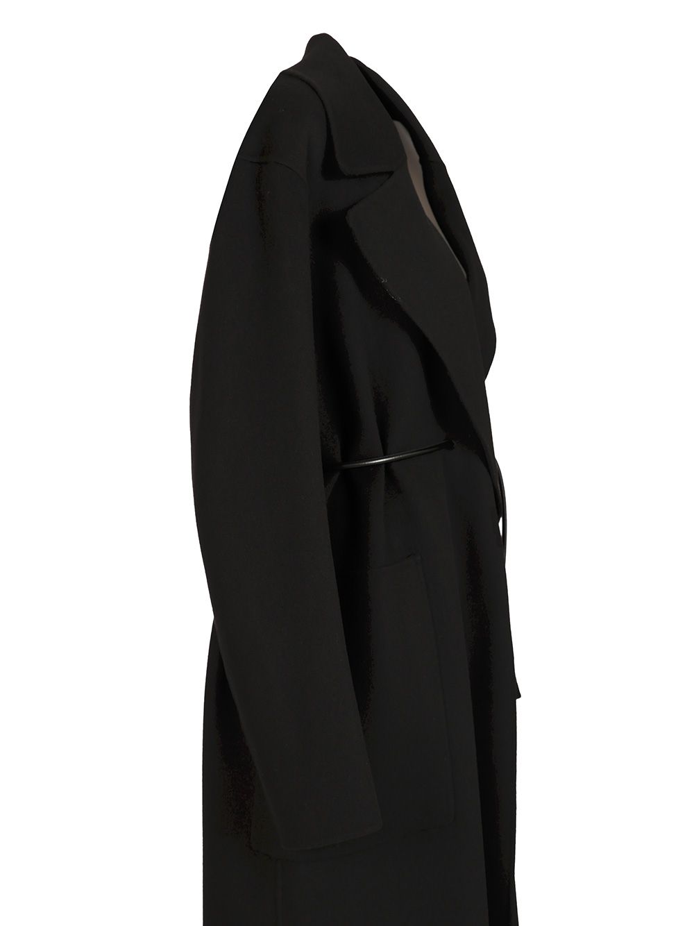 Sportmax Double Wool Dressing Gown Coat Coats - Nero | 0a278008fffc518cf71e33bf570812f22632f2a2
