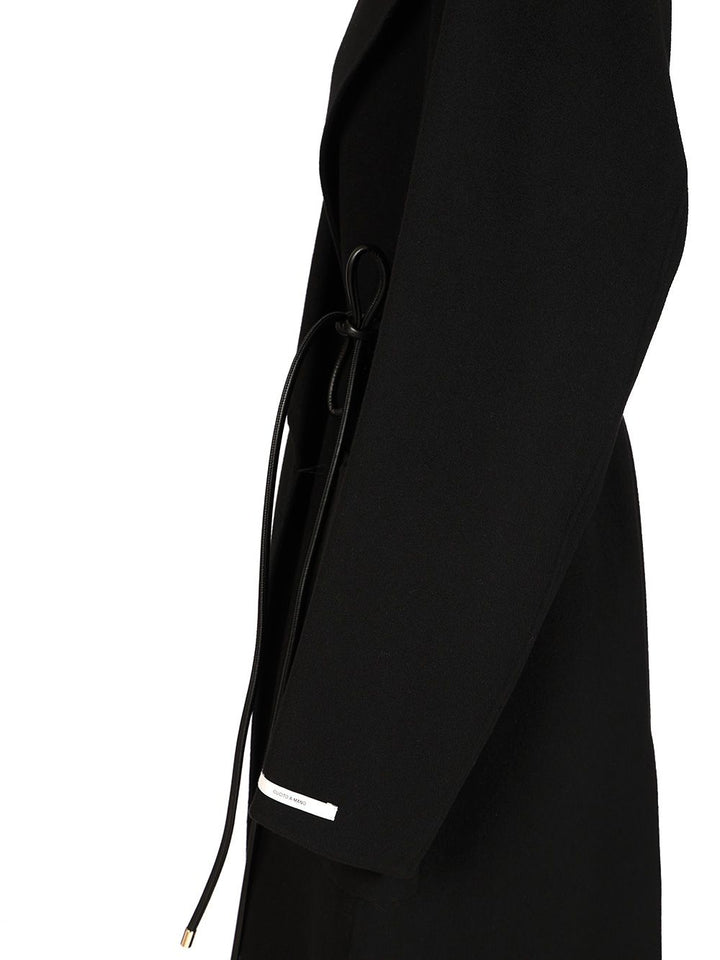 Sportmax Double Wool Dressing Gown Coat Coats - Nero | 4a932adaef399d9d74ab8a7ebdd8ab147e9a6aad