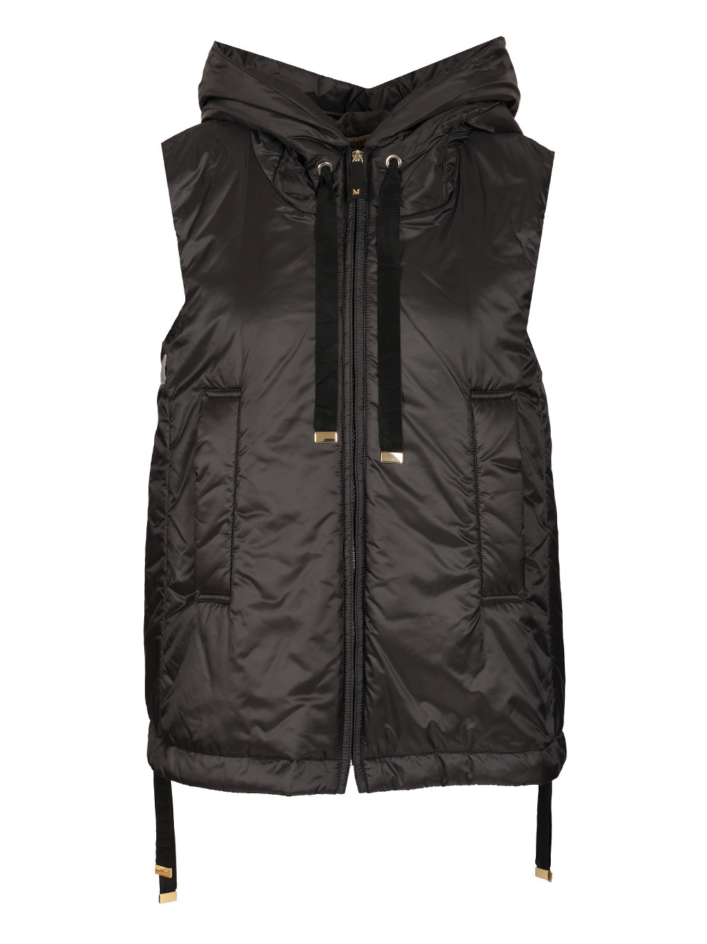 Max Mara The Cube Padded Gilet With Hood Coats - Nero | 720513288d4510950a8d89c39e4291771af7555d