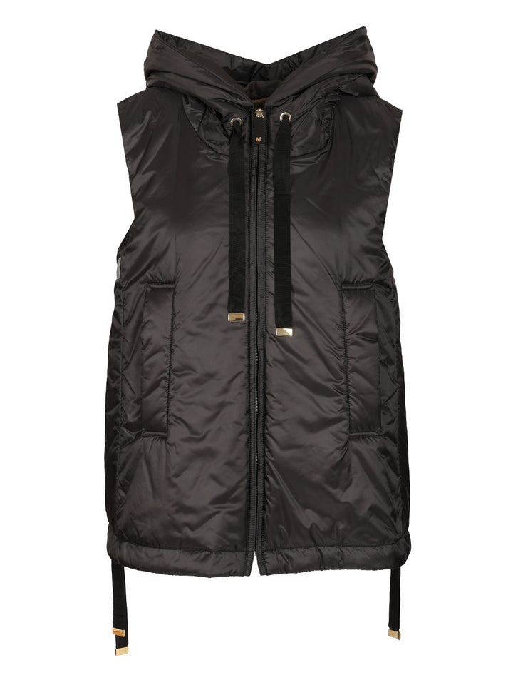 Max Mara The Cube Padded Gilet With Hood Coats - Nero | 720513288d4510950a8d89c39e4291771af7555d