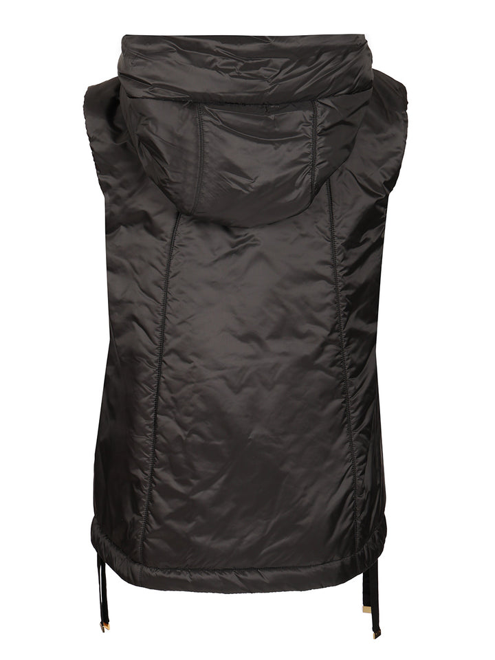 Max Mara The Cube Padded Gilet With Hood Coats - Nero | 656f8b599abeb9d4051b6a0f470ad35aaa5eace6