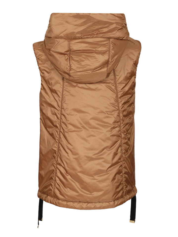 Max Mara The Cube Padded Gilet With Hood Coats - Marrone | 4d9267cd9b2dc79325bffaaefb4758326f7dd469
