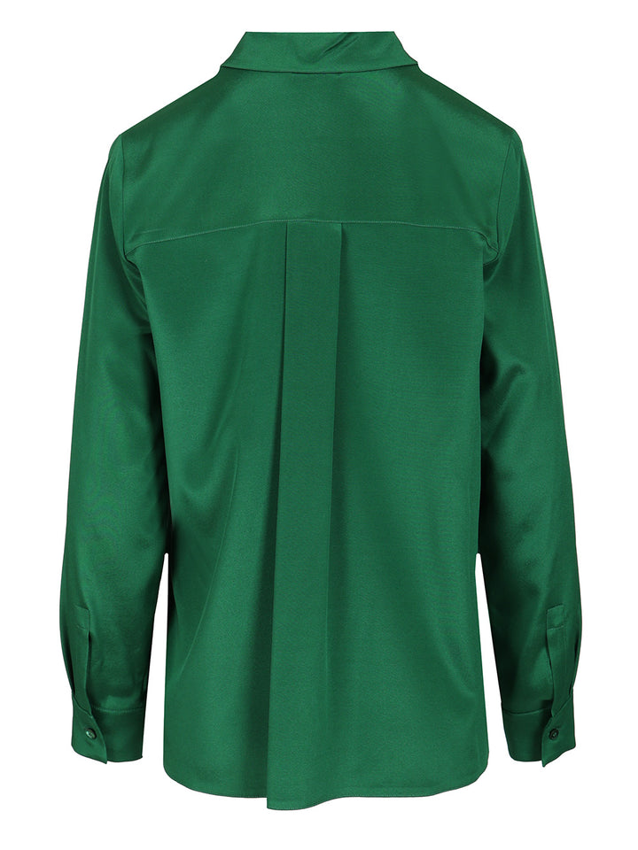 Max Mara Stretch Silk Cady Shirt Shirts - Verde | 5c72baa72914a2cd68fc7b54455e44d5b753882d