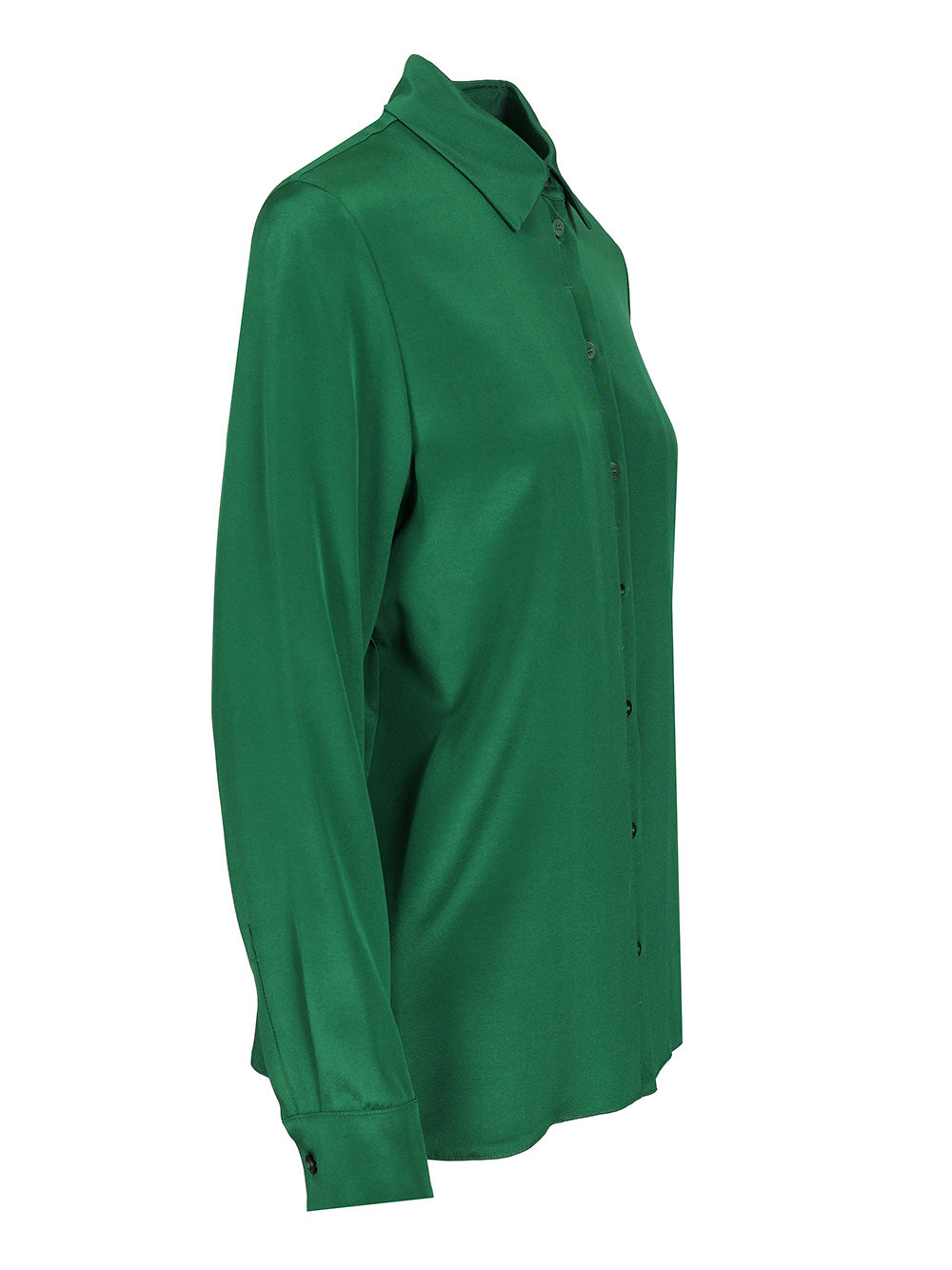 Max Mara Stretch Silk Cady Shirt Shirts - Verde | c1ae01a022470c7c8b639da4f803df54d64e1077