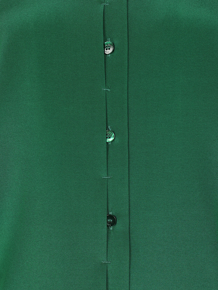 Max Mara Stretch Silk Cady Shirt Shirts - Verde | 06568dcb69c87dfc66168350d1bf373484e6f458