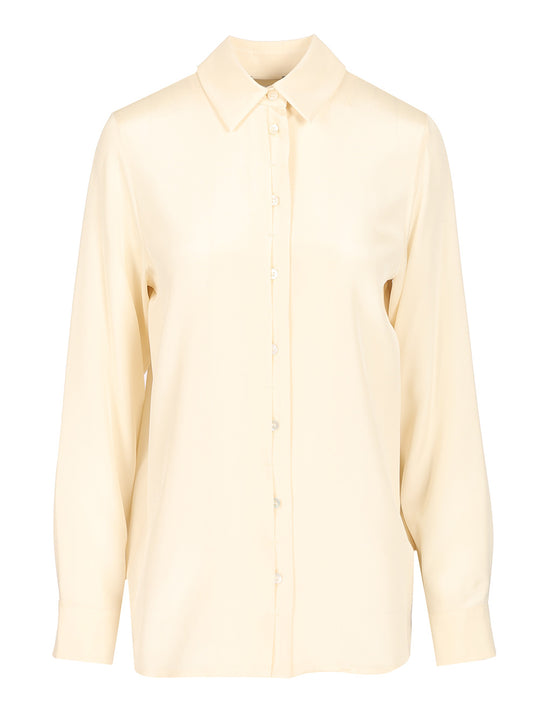 Stretch Silk Cady Shirt Shirts Bianco