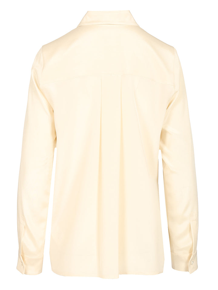 Max Mara Stretch Silk Cady Shirt Shirts - Bianco | 04427bc7ec92068caf6467a94d4fc42b5051ee21
