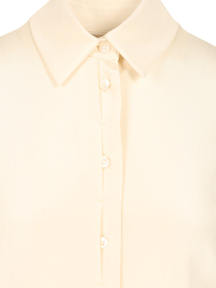 Max Mara Stretch Silk Cady Shirt Shirts - Bianco | 062d7a873afb9b9846b2a61342a8466368485526