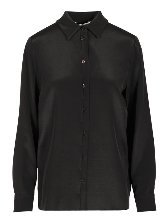 Stretch Silk Cady Shirt Shirts Nero