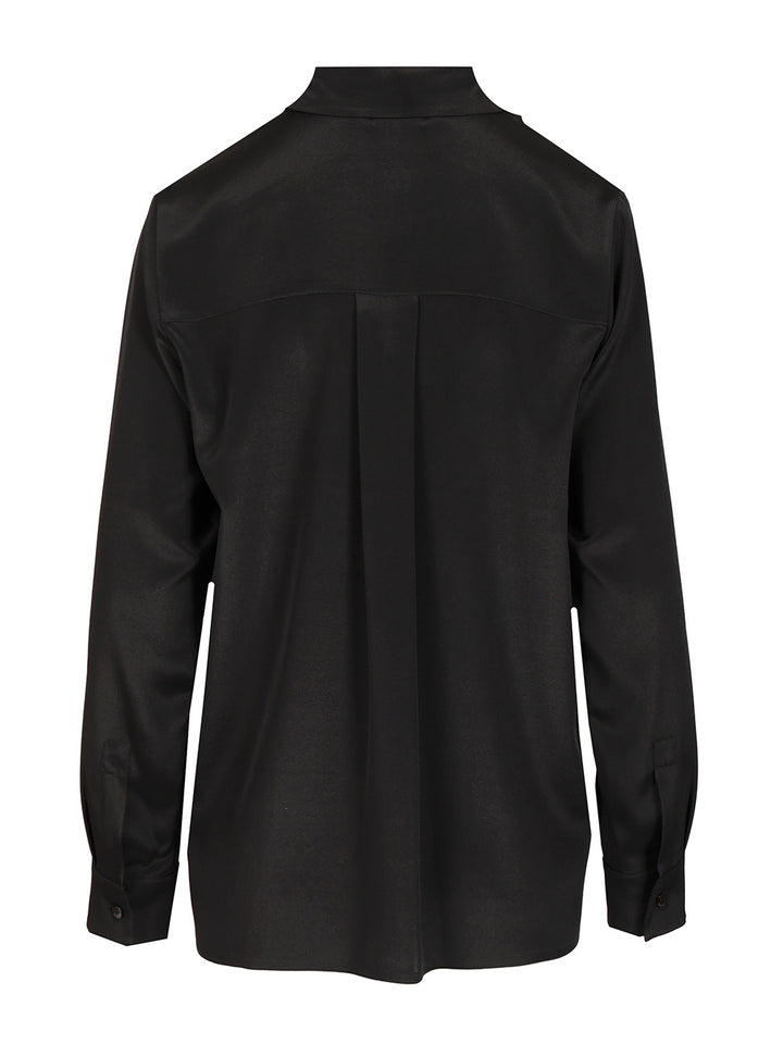 Max Mara Stretch Silk Cady Shirt Shirts - Nero | b04a2077a75ebe8ea2f64c78ca856463652b12f9