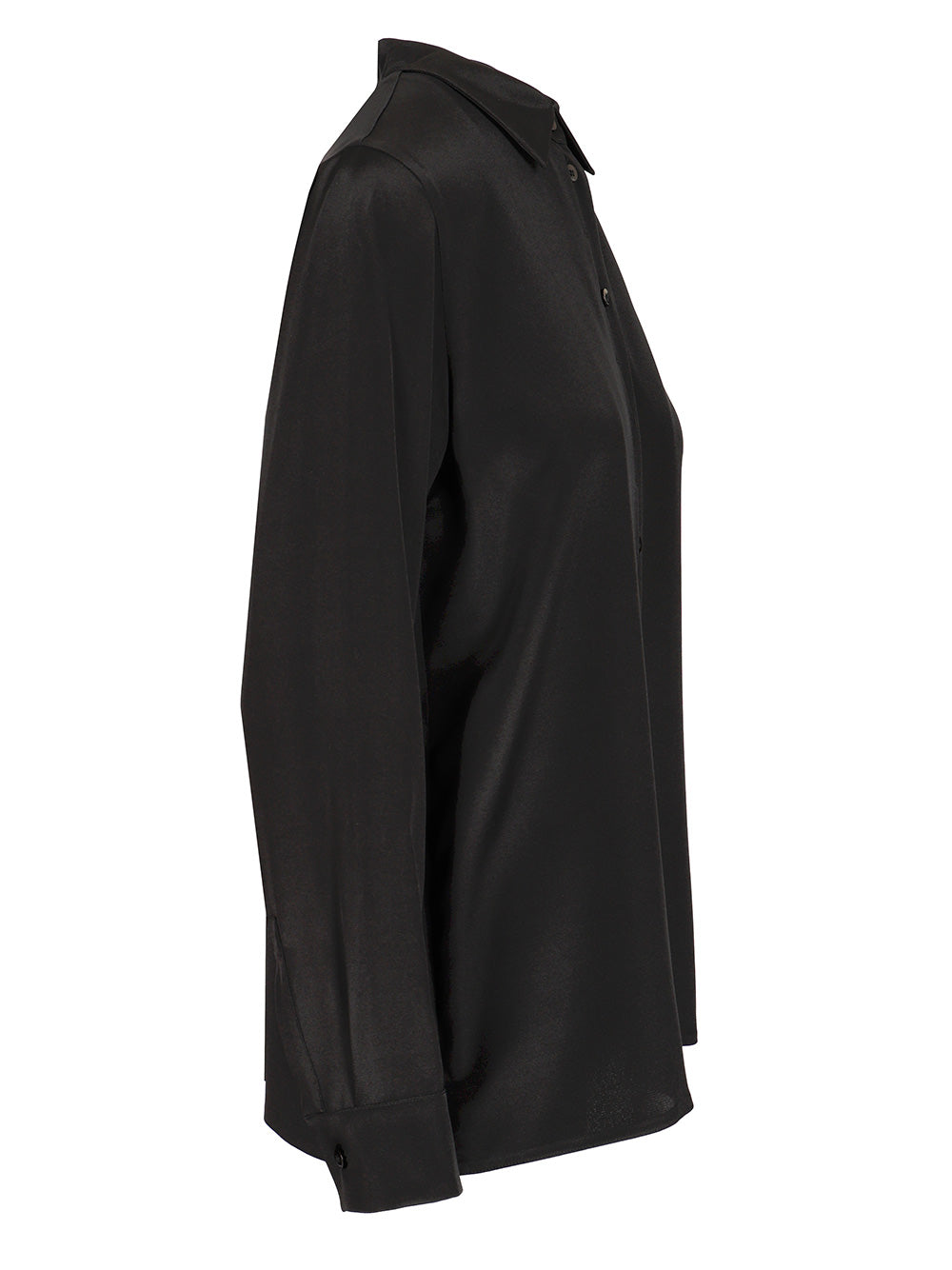 Max Mara Stretch Silk Cady Shirt Shirts - Nero | 677398961d67684d273ebea281efc89509ca1710