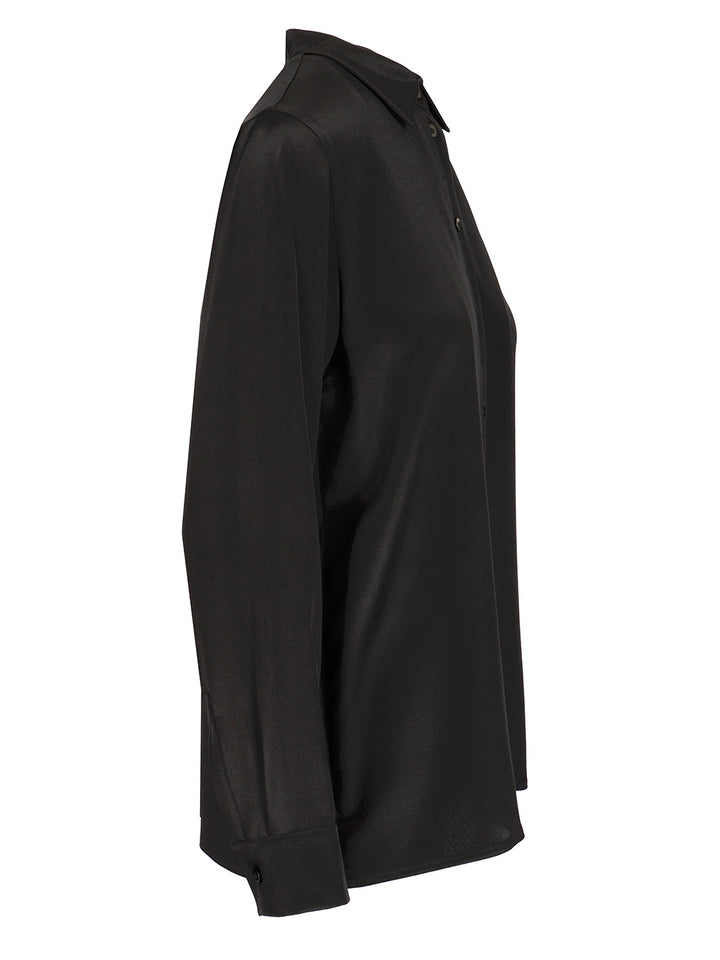 Max Mara Stretch Silk Cady Shirt Shirts - Nero | 677398961d67684d273ebea281efc89509ca1710