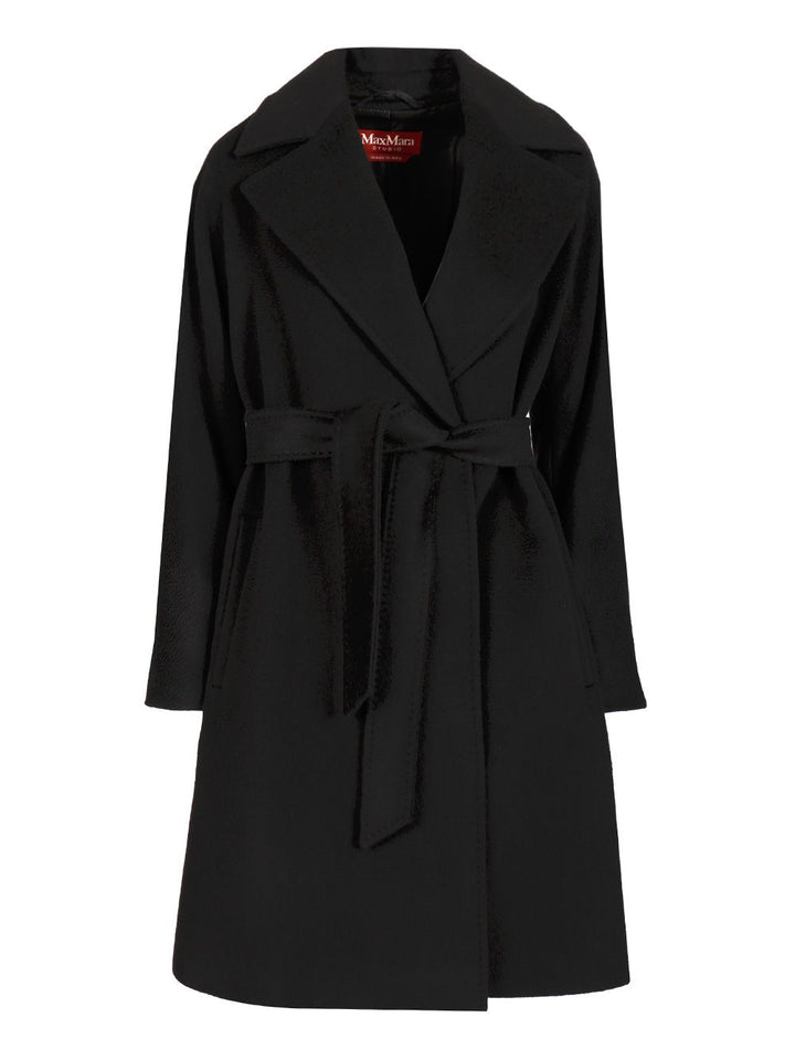 Max Mara Studio Wool Dressing Gown Coat Coats - Nero | 5c8789909d8553bf40d789753fbe40186e23023e