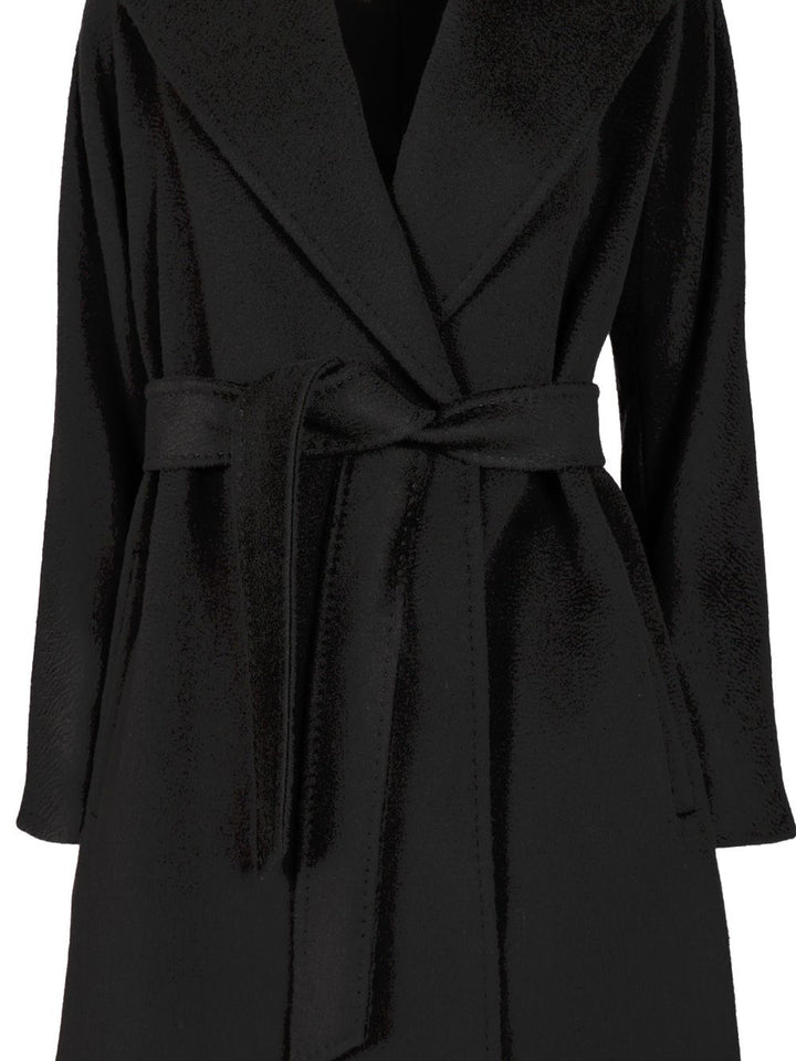 Max Mara Studio Wool Dressing Gown Coat Coats - Nero | 005f0c464582deb95bed5a1da14126e2dbd9075d