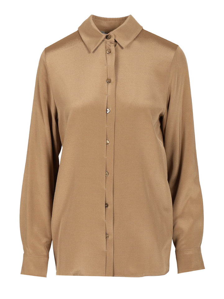 Max Mara Stretch Silk Cady Shirt Shirts - Marrone | 4f341d39f54a3f2c302f80f8c277b0d0ddf57d5a