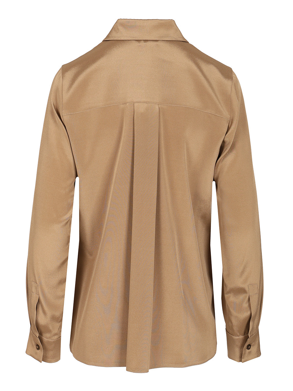 Max Mara Stretch Silk Cady Shirt Shirts - Marrone | 173b62e813de6234d622ec541a21bdd178823b69