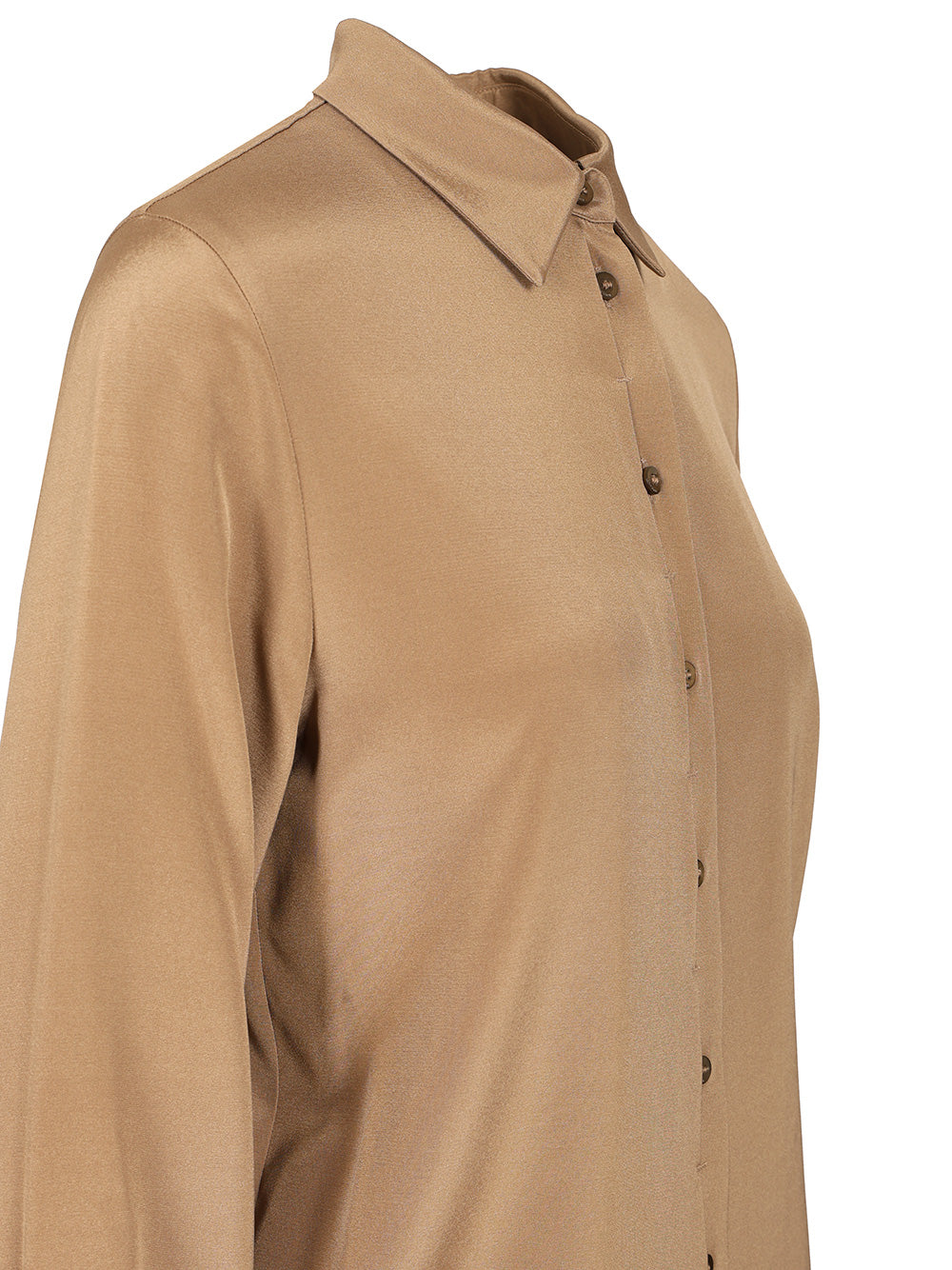 Max Mara Stretch Silk Cady Shirt Shirts - Marrone | 386329b1be8c228b2c0614b9335bb911d5712ee2