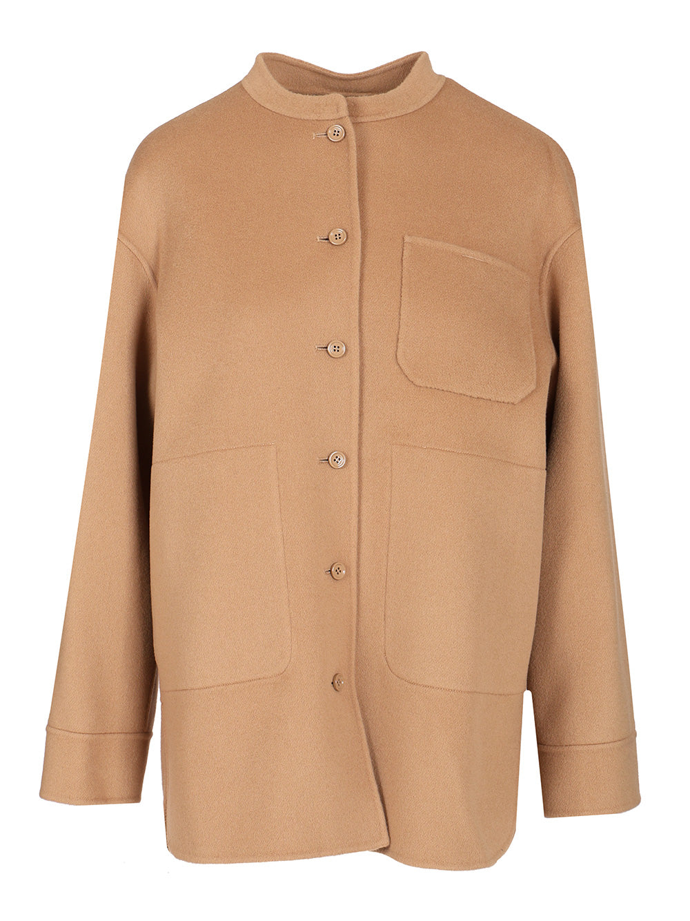'S Max Mara Wool Shirt Jacket Giacche - Beige | 53d90a5e900b52c50d85049b50d3e4b2008895b5