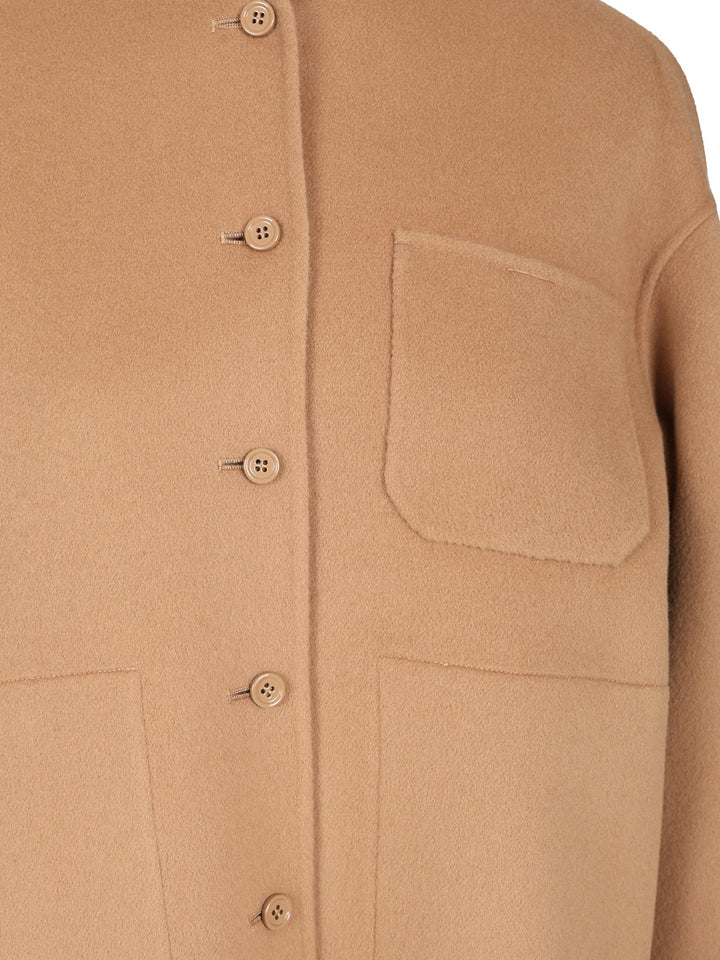 'S Max Mara Wool Shirt Jacket Giacche - Beige | b0d488de0156b56c08aef6e82bab8752eba8180e