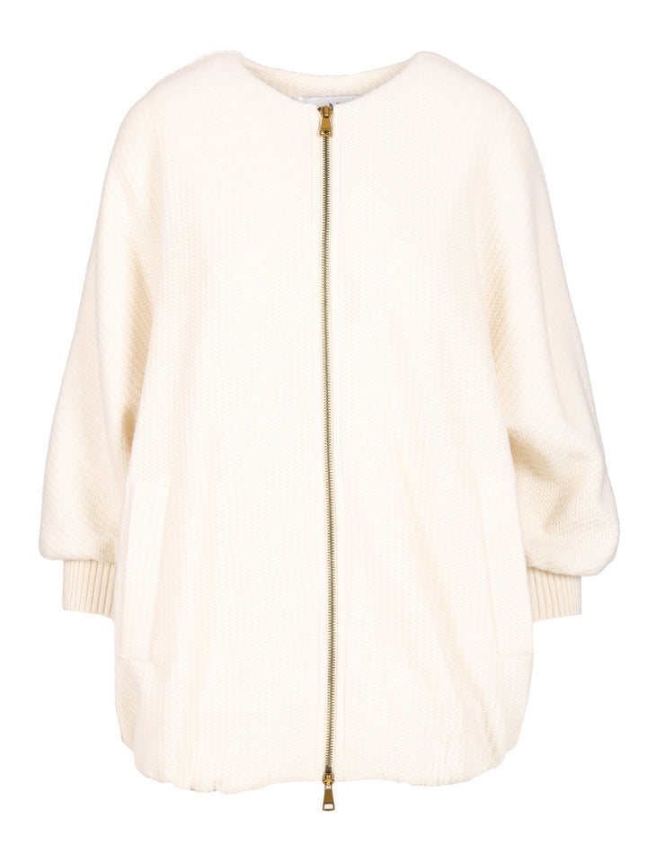 Max Mara Wool And Cashmere Knitted Jacket Giacche - Bianco | 85aa1507c0b8d3bd3d5893ba943484dfd33a2433