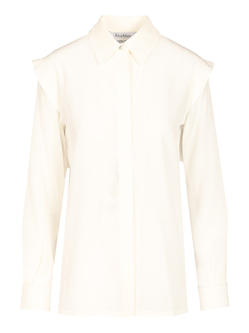 Max Mara Crêpe De Chine Shirt Shirts - Bianco | 65be3da3fd64e98e0621d33b4ef8b19c538194ef