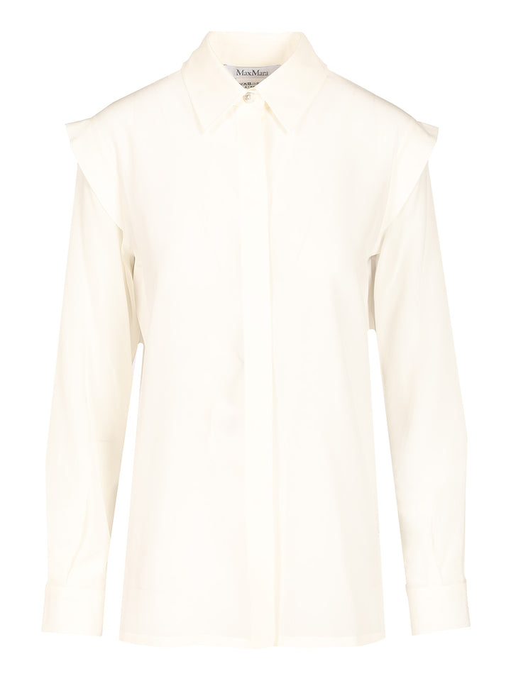 Max Mara Crêpe De Chine Shirt Shirts - Bianco | 65be3da3fd64e98e0621d33b4ef8b19c538194ef