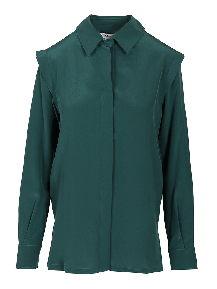 Max Mara Crêpe De Chine Shirt Shirts - Verde | a39042789b211e493373f90116758d2eccda9b6d