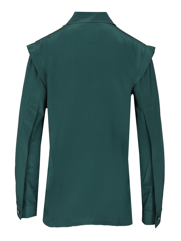 Max Mara Crêpe De Chine Shirt Shirts - Verde | b142ccd678766179c209a55ec673b6ee88081251