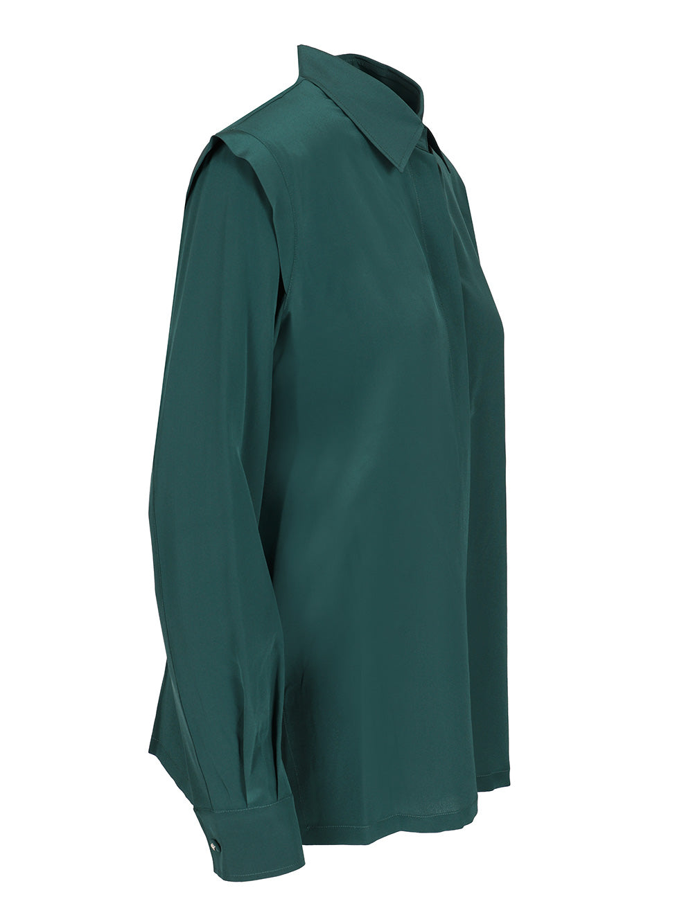 Max Mara Crêpe De Chine Shirt Shirts - Verde | 83e84a70a901e23c0401bf2e9ba85a42fb694a91