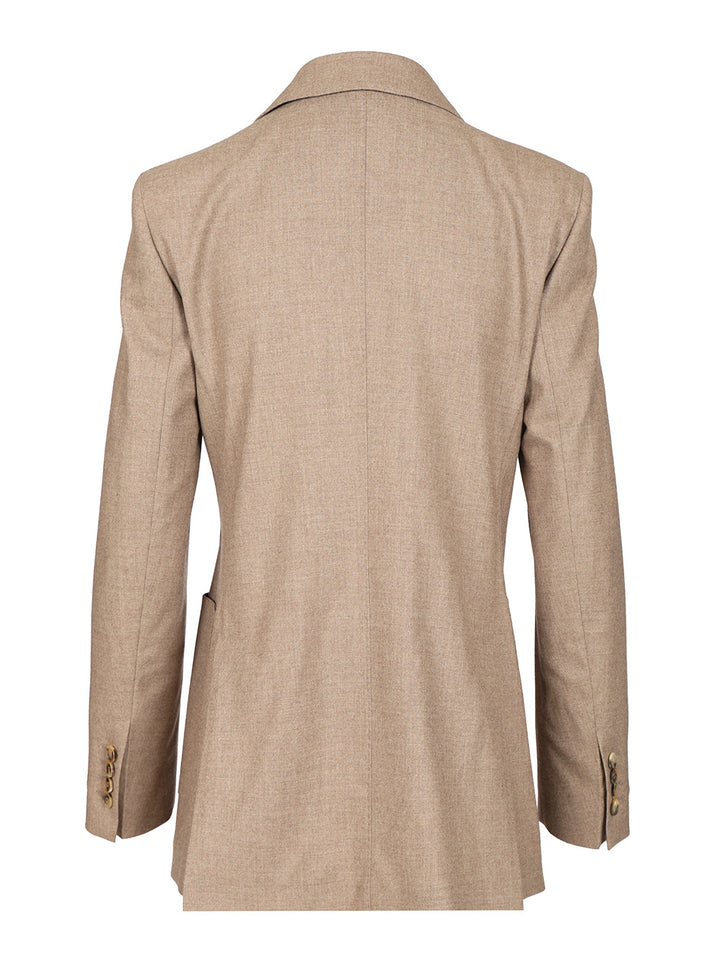 Max Mara Double-Breasted Cashmere Blazer Giacche - Marrone | cea6d2f429ee225100bbc6b5f79f04d39cbbb583