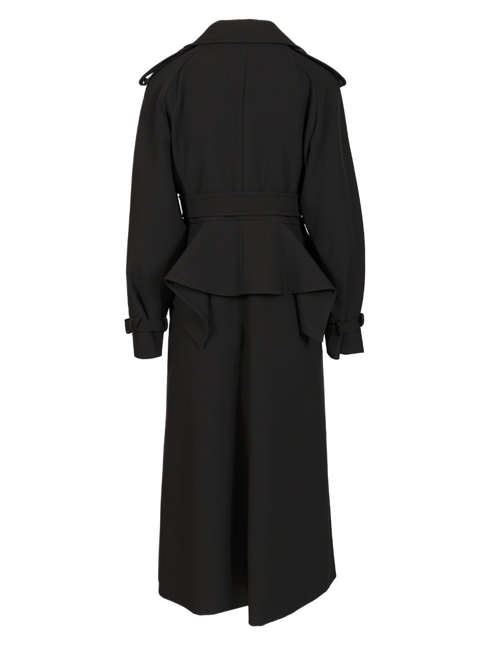 Max Mara Long Trench Coat Coats - Nero | e64c583fdd65b5d424f4a86400a4fdee62fdcc4f