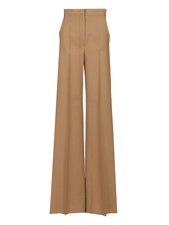 Wide Leg Trousers Marrone