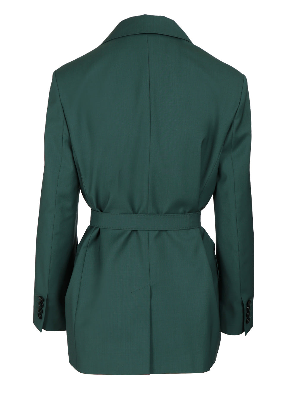 Max Mara Wool Canvas Blazer With Belt Giacche - Verde | 3aee874139254971cbd539dd6a8fede01baec43a