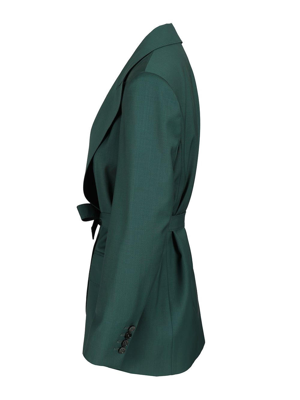 Max Mara Wool Canvas Blazer With Belt Giacche - Verde | 2fa699a8a273c26f1ed3ef7feb7be16650b21e26