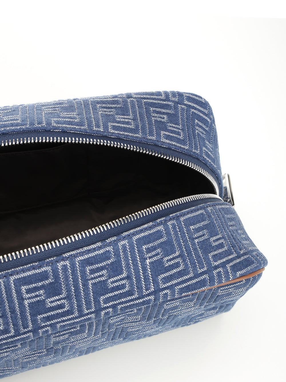Fendi Ff Jacquard Beauty Case Small leather goods - Blu | 7c5afa6a824b31019ca6c2a41ce721f4fa2274f7