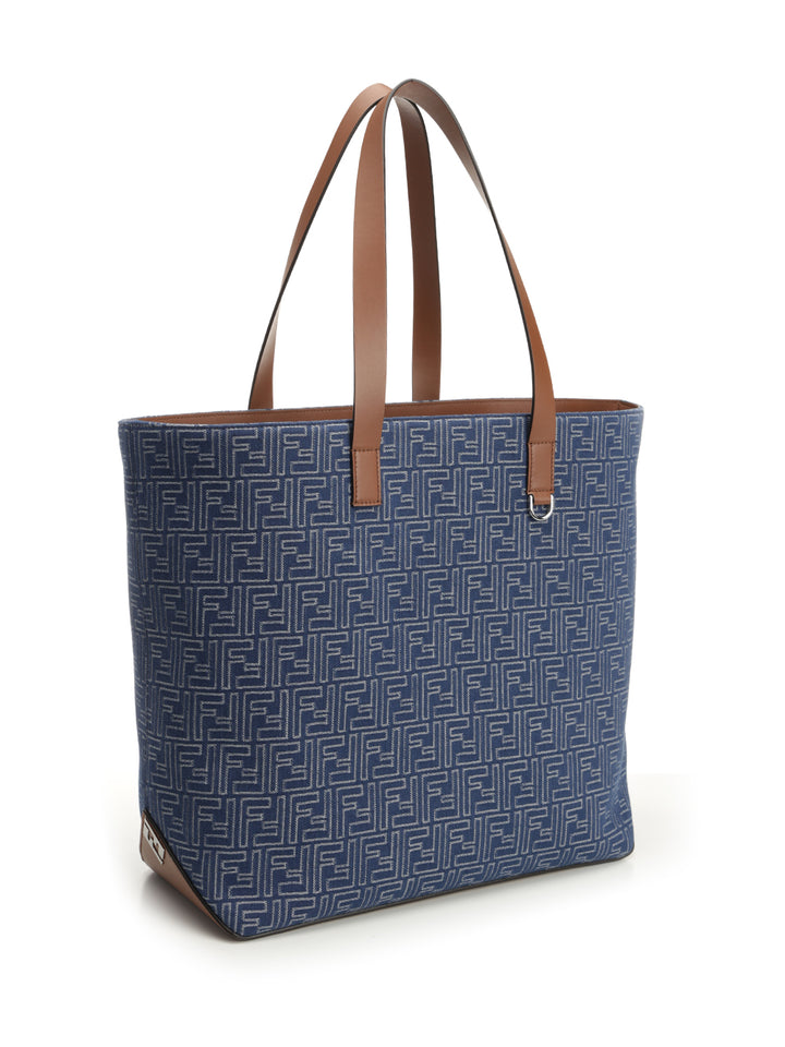 Fendi Medium Ff Shopping Bag Handbags - Blu | 082cf9a748e77c0573757e6d0e79b0d9670f5498
