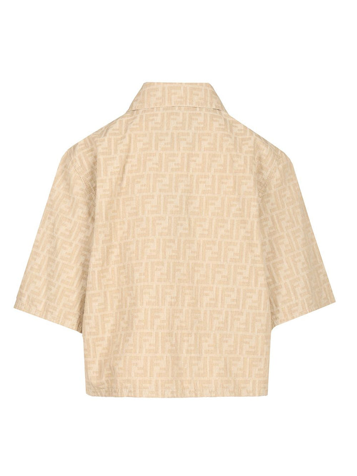 Fendi Ff Chambray Jacket Giacche - Beige | 103518e2174216b4374706441be3cc2d9b767650