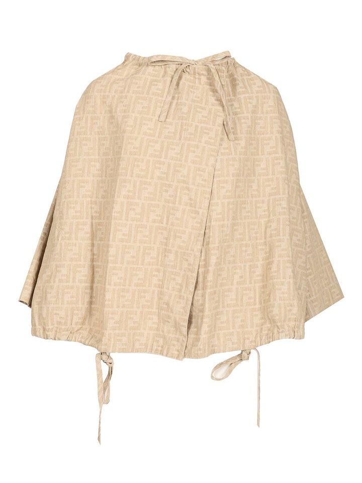 Fendi Ff Chambray Jacket Giacche - Beige | 080cc29b3a4f46cfcdf1e75fd9f5ea870b4200a9