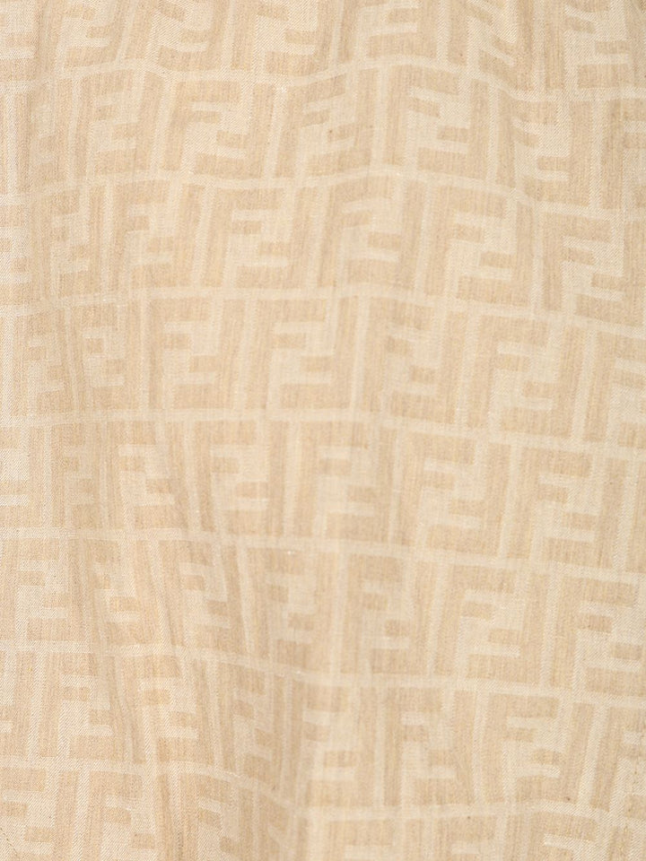 Fendi Ff Chambray Jacket Giacche - Beige | cba2938e5789679064e6fd3a90df895d0639259b