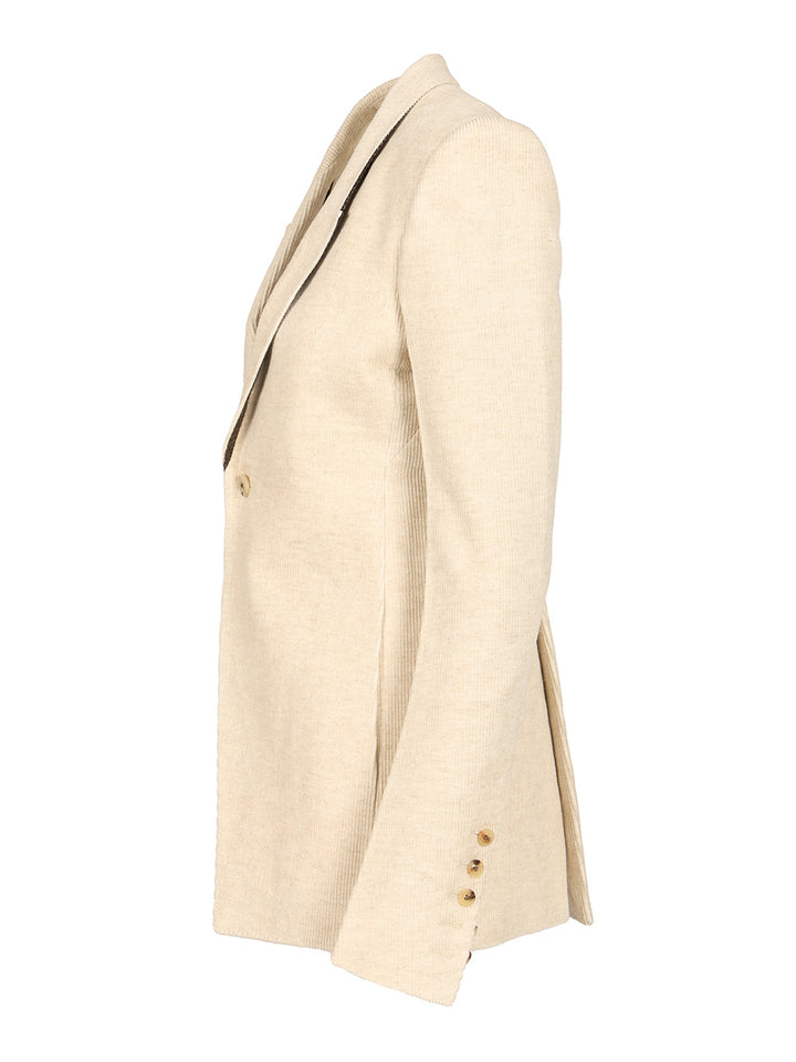 Rick Owens Velvet Blazer Giacche - Bianco | 4e5c68588b117bec2f9d3d29677a63cc16dbd819