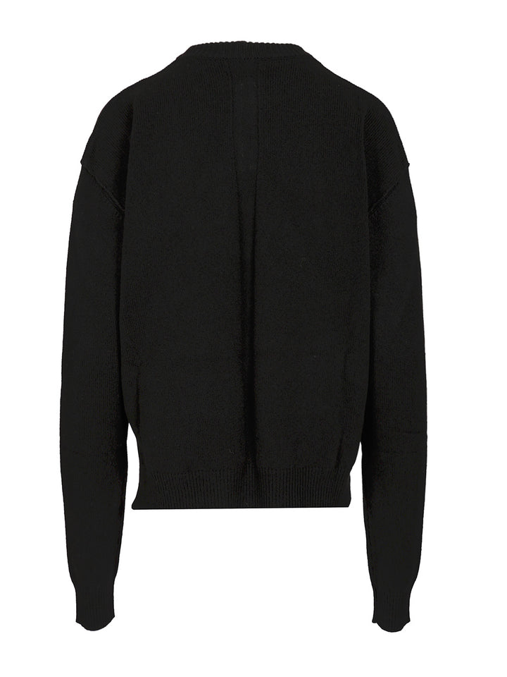 Rick Owens Cashmere And Wool Sweater Knitwear - Nero | 647504cc8e6908511c771cad522967cef6e82683