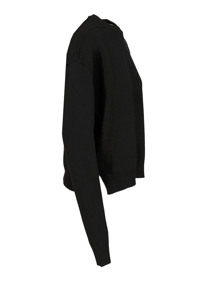 Rick Owens Cashmere And Wool Sweater Knitwear - Nero | 1ce217aafdcf9067aed4e3db091a8dae37fabda9