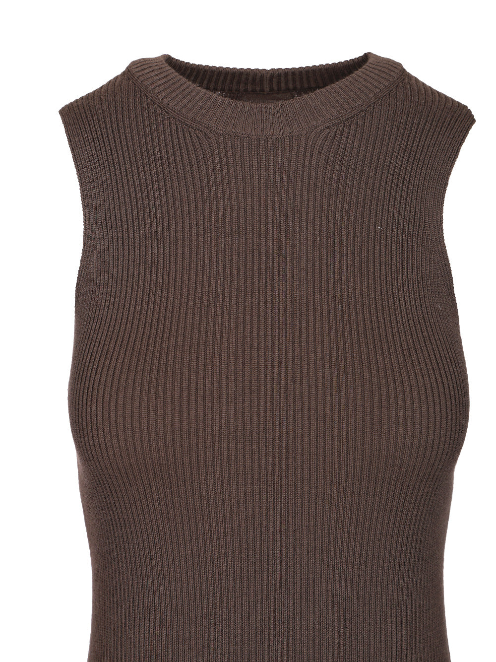 Rick Owens Ribbed Knit Tank Top Knitwear - Marrone | 5c05eeefa80abe73325f62764b0da5a11a1ec509
